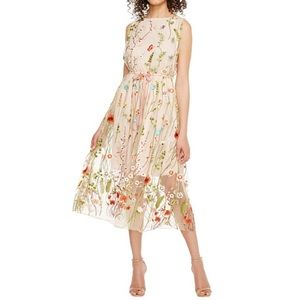 Eva franco embroidered floral dress